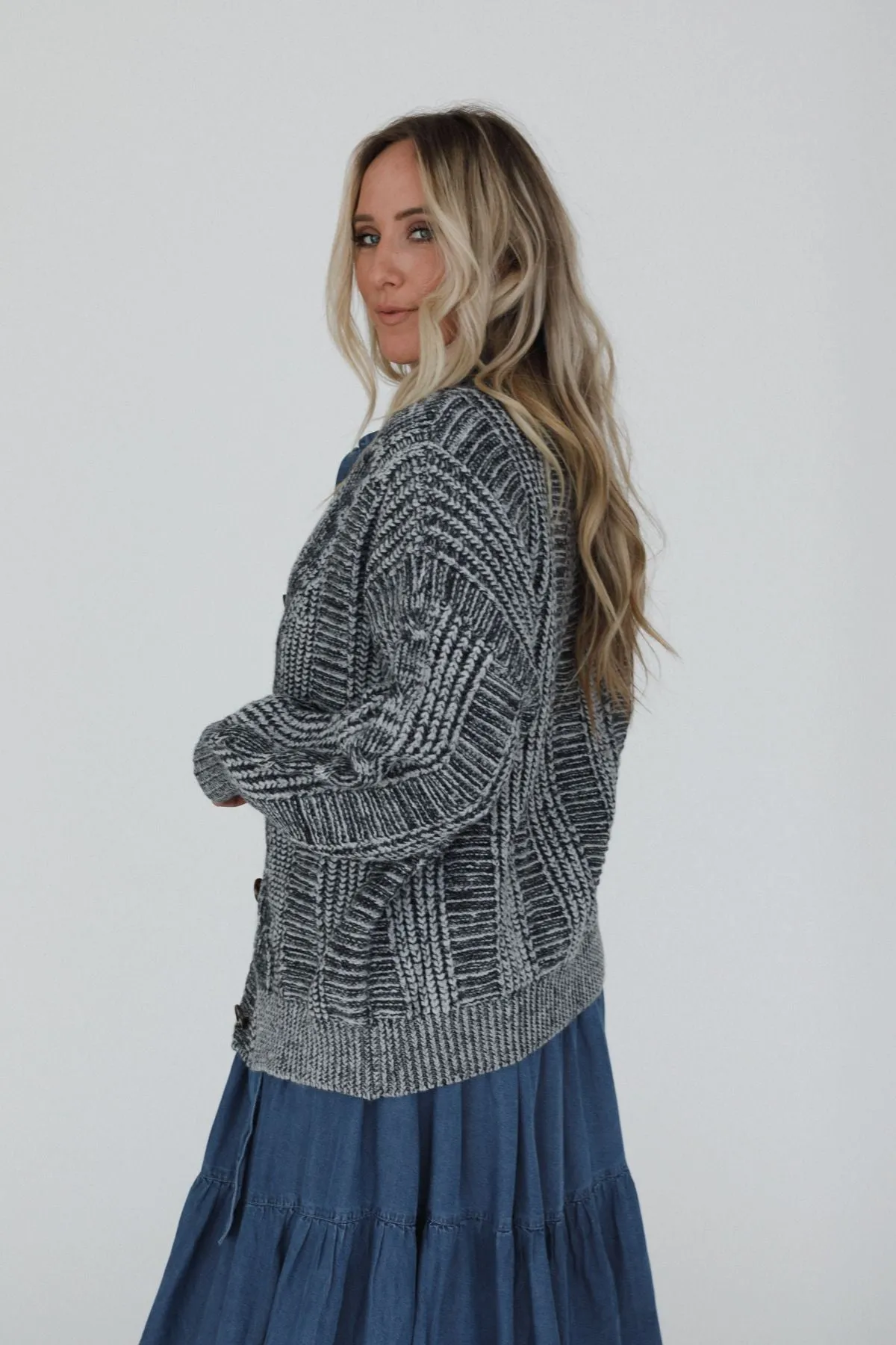 Sunset Stroll Cardigan - Charcoal