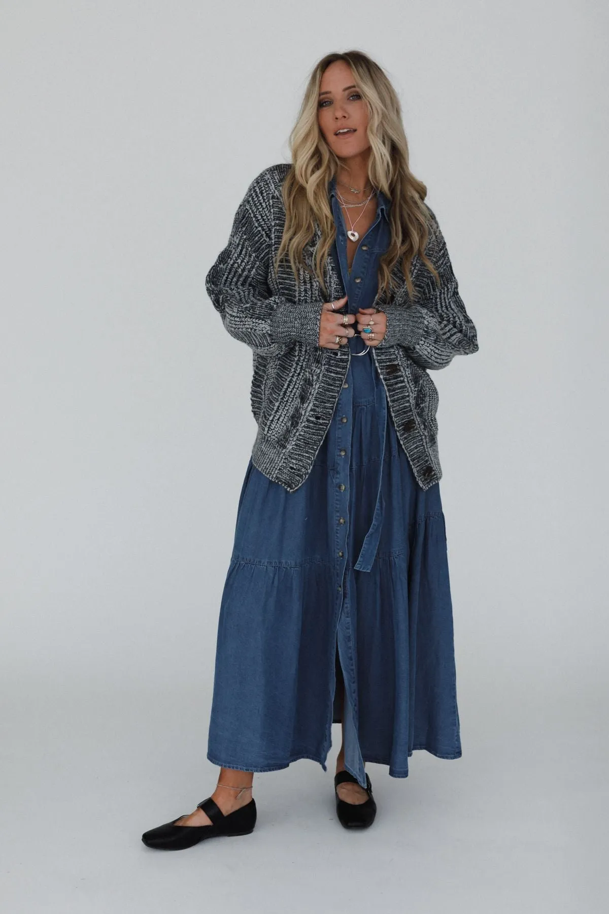 Sunset Stroll Cardigan - Charcoal
