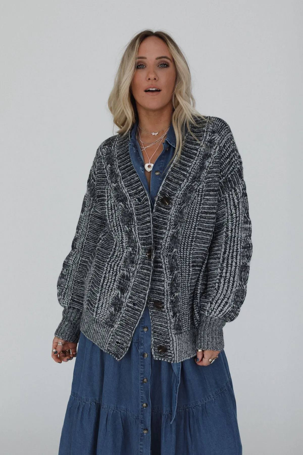 Sunset Stroll Cardigan - Charcoal