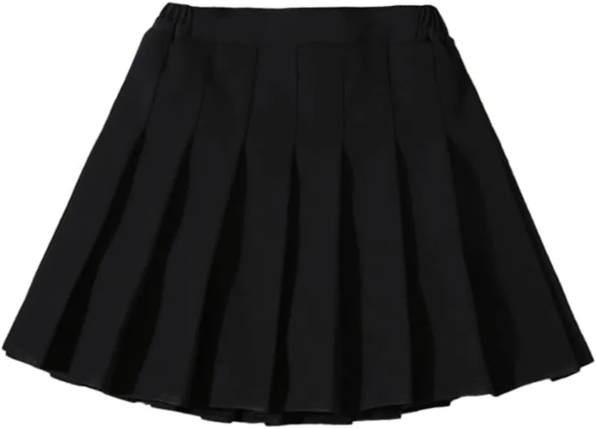 Toddler Baby Girls Pleated Skirt Elastic Waist School Uniform Mini Short Skirt