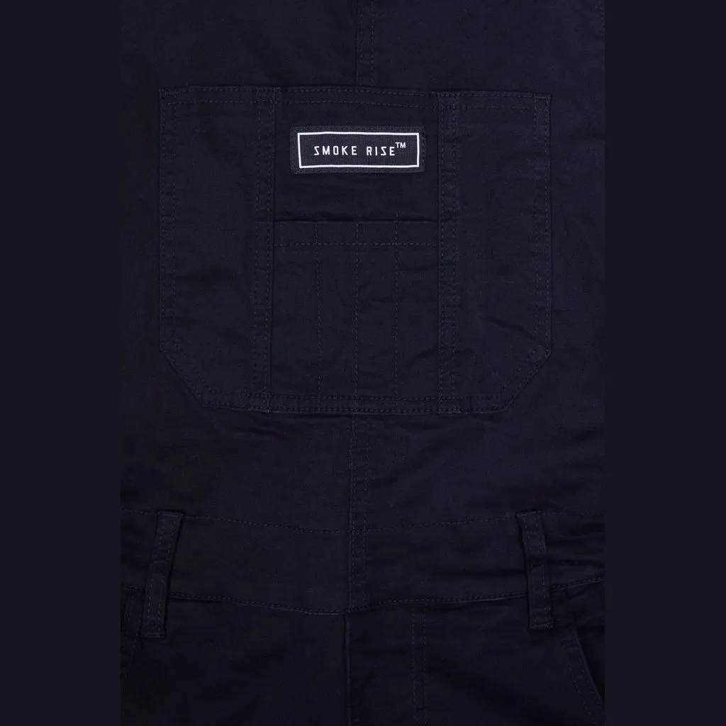 Utility Twill Overalls - Black