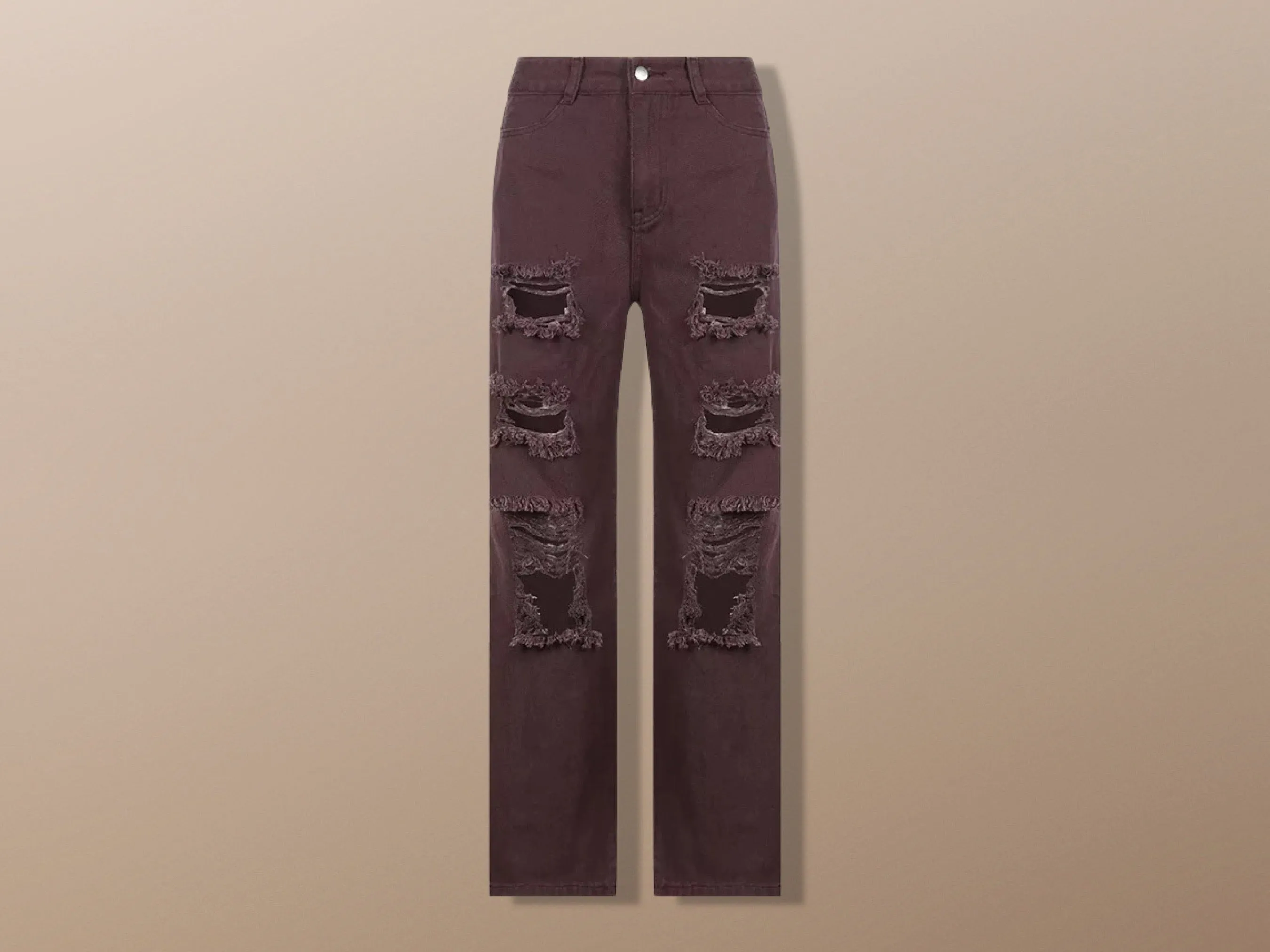 Vintage Ripped Distressed Streetwear Hip Hop Jeans - High Waist Denim Pants