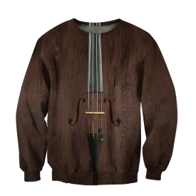 Violin Pattern 3D All Over Printed Sweatshirt Hoodie, Idea Gift for Violin Lovers, Violin Sweatshirt