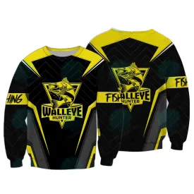 Walleye Fishing 3D All Over Printed Sweatshirt Hoodie, Christmas Gift for Fishing Hunter