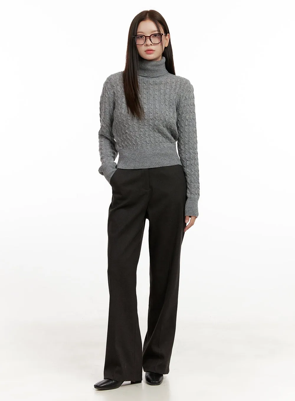 Warm Straight-Fit Slacks ON422