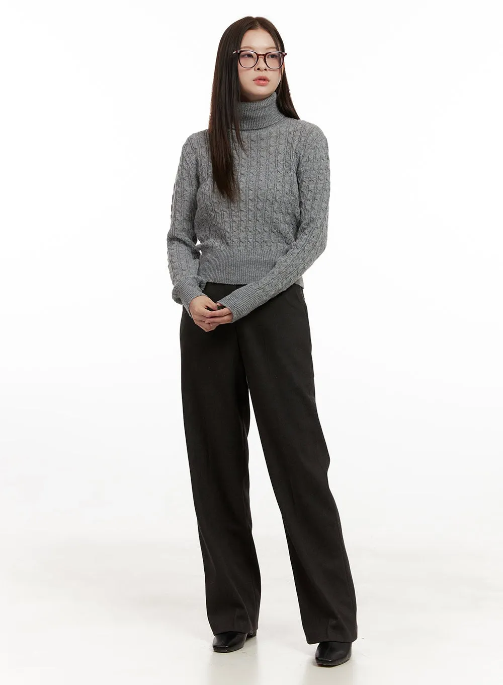 Warm Straight-Fit Slacks ON422